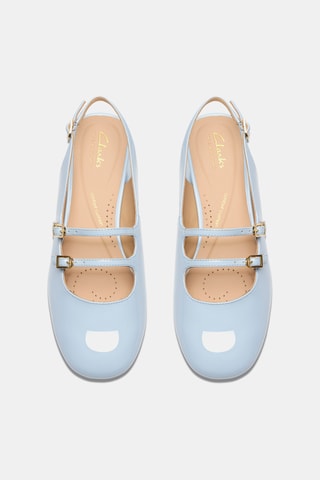 Babies en cuir verni - Ciel