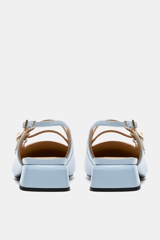 Babies en cuir verni - Ciel
