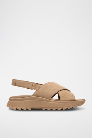 Sandales plateformes en cuir - Bleu clair