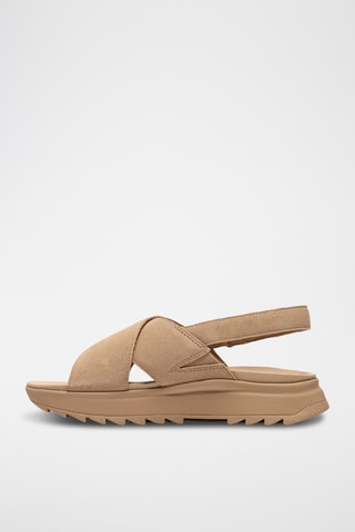 Sandales plateformes en cuir - Bleu clair