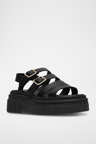 Sandales plateformes en nubuck - Bleu clair