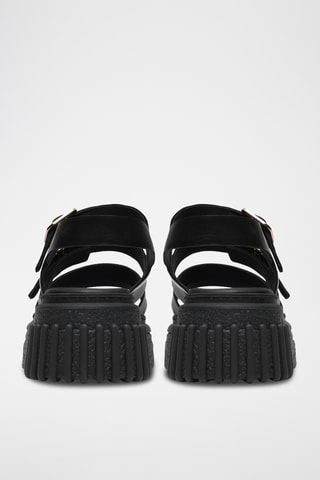 Sandales plateformes en nubuck - Bleu clair