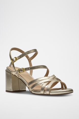 Sandales à talons en cuir - Bleu clair
