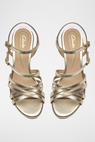 Sandales à talons en cuir - Bleu clair