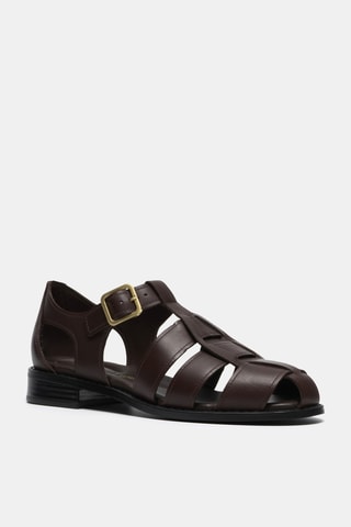 Sandales en nubuck - Bleu clair