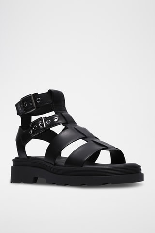 Sandales en nubuck - Noir