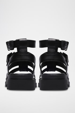 Sandales en nubuck - Noir