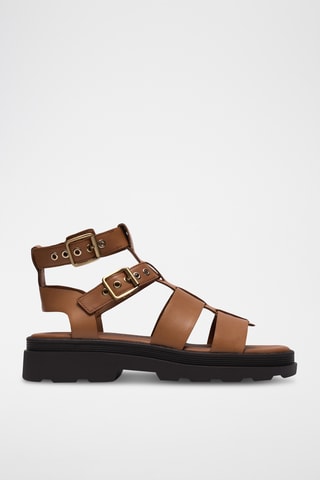 Sandales en cuir - Camel