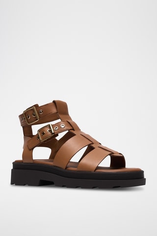 Sandales en cuir - Camel