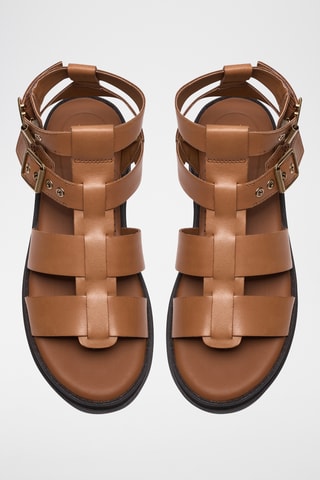 Sandales en cuir - Camel