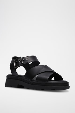 Sandales en cuir - Noir