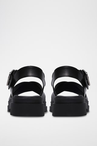 Sandales en cuir - Noir