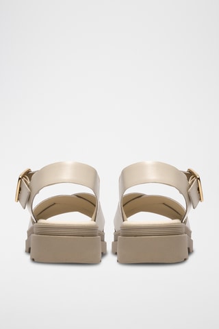Sandales en cuir - Beige