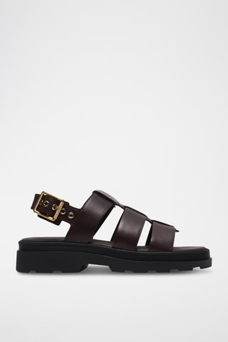 Sandales en nubuck - Marron