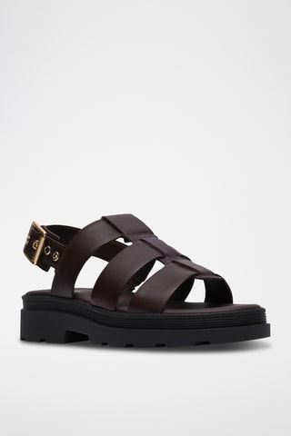 Sandales en nubuck - Marron