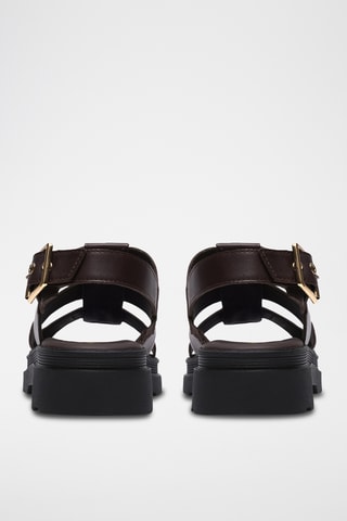 Sandales en nubuck - Marron