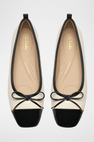 Ballerines en nubuck - Beige et noir
