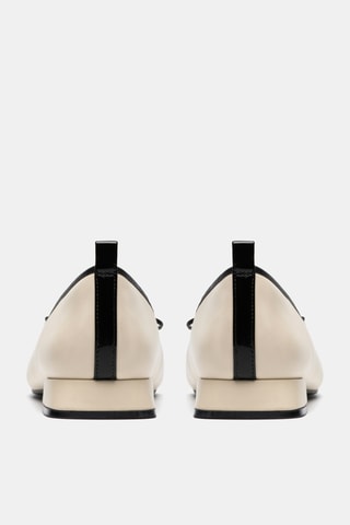 Ballerines en nubuck - Beige et noir