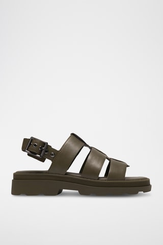 Sandales en cuir - Kaki