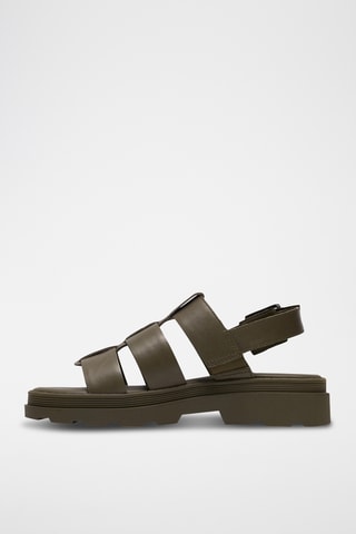Sandales en cuir - Kaki