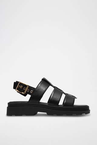 Sandales en cuir - Noir