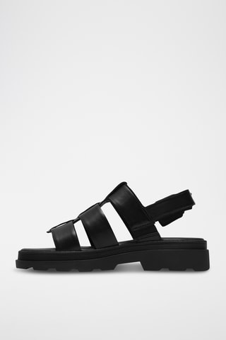 Sandales en cuir - Noir