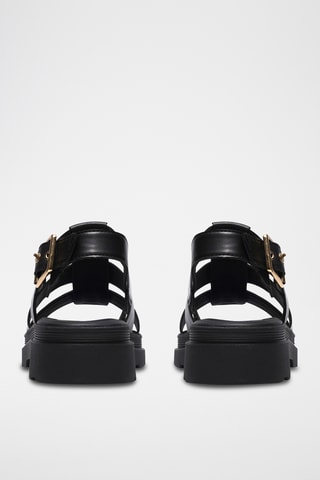 Sandales en cuir - Noir
