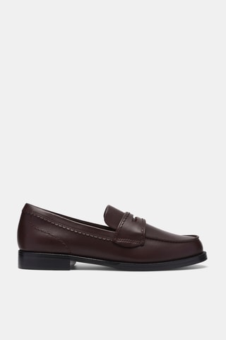 Mocassins en cuir - Marron foncé