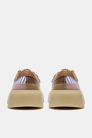 Mocassins plateformes en cuir - Marron et blanc