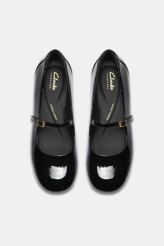Babies à talons en cuir verni - Noir