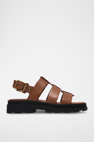 Sandales en cuir - Marron