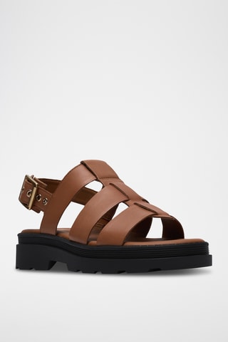 Sandales en cuir - Marron