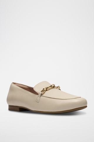 Mocassins en cuir - Ecru