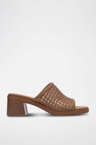 Mules à talons - Camel