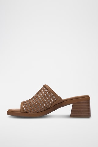 Mules à talons - Camel