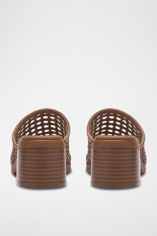 Mules à talons - Camel