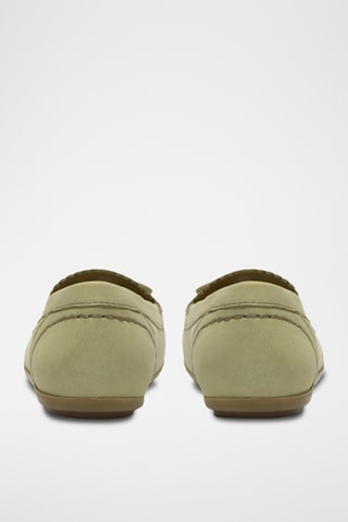 Mocassins en nubuck - Vert
