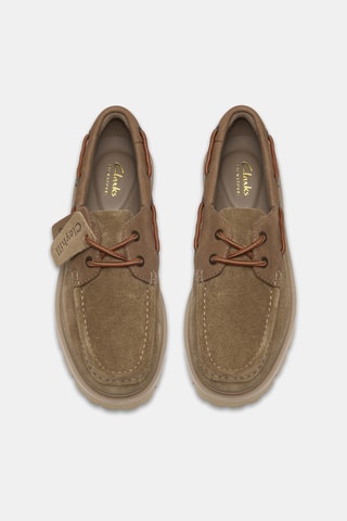 Chaussures bateau en nubuck - Beige