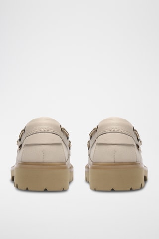 Chaussures bateau en cuir - Beige