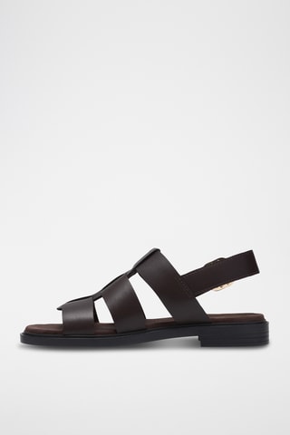 Sandales en cuir - Marron foncé