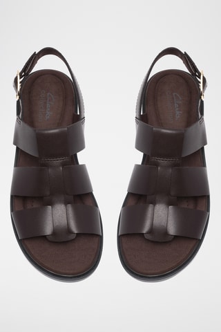 Sandales en cuir - Marron foncé
