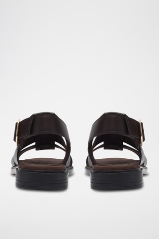 Sandales en cuir - Marron foncé