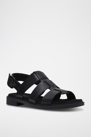Sandales en cuir - Noir