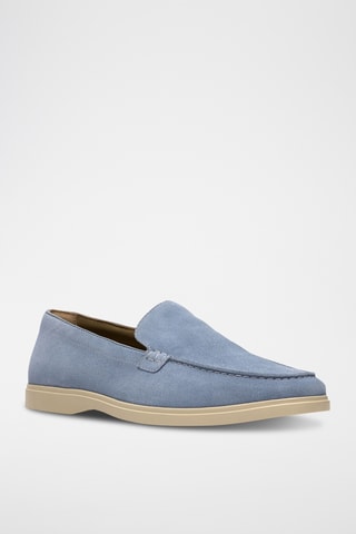 Mocassins en nubuck - Bleu clair