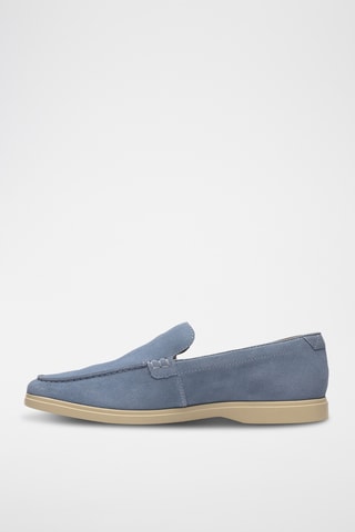 Mocassins en nubuck - Bleu clair