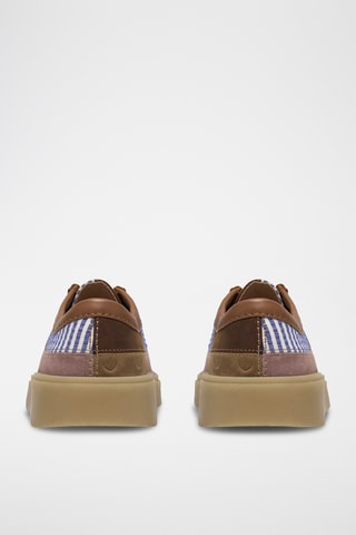 Derbys en cuir - Camel et rose