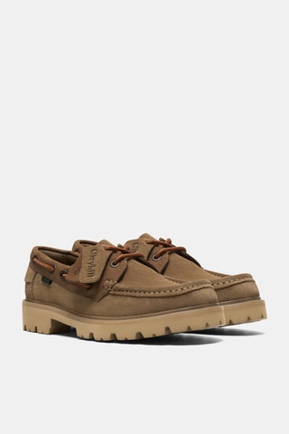 Chaussures bateau en cuir - Marron