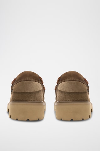 Chaussures bateau en cuir - Marron