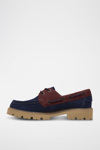 Chaussures bateau en cuir - Bleu marine