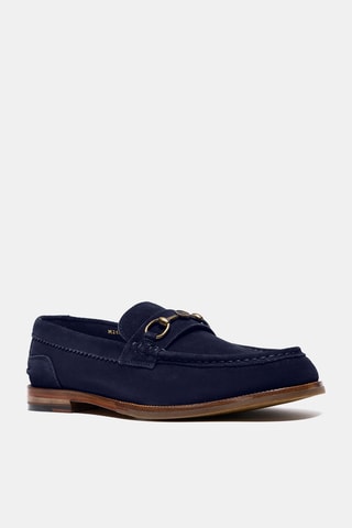 Mocassins en cuir - Bleu marine